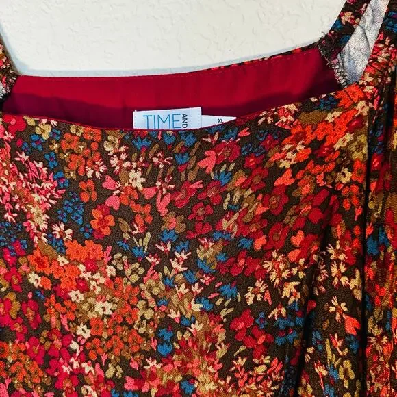 Time & Tru Floral Dress XL - Picture 3 of 4
